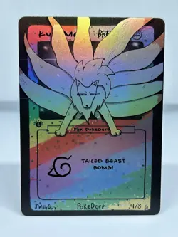 NINETALES - POKEDERP - KURAMA 4/8 - JWILLY POKEMON FAN ART - PSA CGC BGS TCG - Image 1