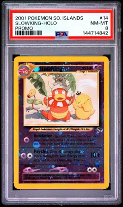 2001 POKEMON SOUTHERN ISLANDS PROMO #14 SLOWKING-HOLO PSA 8 - Image 1