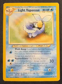 Light Vaporeon 52/105 Pokemon Neo Destiny Regular - Image 1