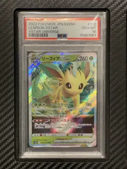 2022 PSA 10 Leafeon Vstar 012/172 Vstar Universe Japanese Pokemon JPN SWSH - Image 1