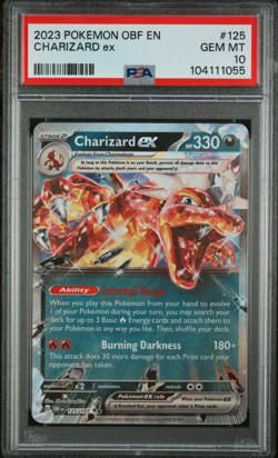 2023 Pokemon OBF EN Charizard ex PSA 10 #125 - Image 1