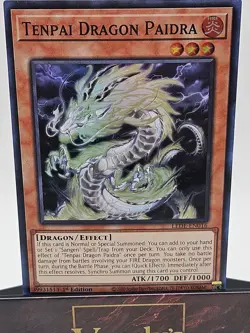 Konami Yu-Gi-Oh! Tenpai Dragon Paidra LEDE-EN016 1st Edition Super Rare - Image 3