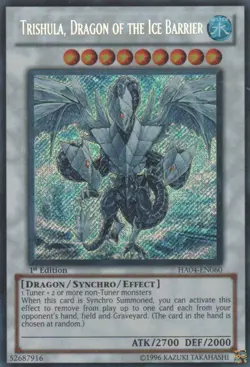 Yugioh! LP Trishula, Dragon of the Ice Barrier - HA04-EN060 - Secret Rare - 1st - Image 1