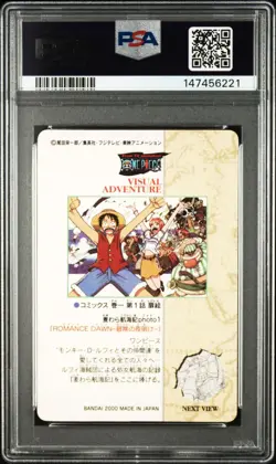 ONE PIECE Visual Adventure 1 PSA 6 Luffy Friends 2000 Holo Card Rare - Image 2
