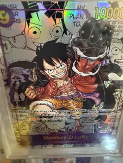 2024 One Piece TCG OP-09 EN #119 Monkey.D.Luffy Manga Alternate Art PSA 10 GEM - Image 2