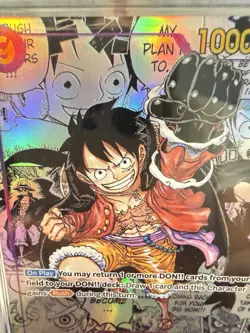 2024 One Piece TCG OP-09 EN #119 Monkey.D.Luffy Manga Alternate Art PSA 10 GEM - Image 3
