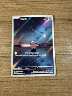 Pokemon TCG Cleffa Sv03: Obsidian Flames Holo Illustration Rare Card 202/197 - Image 1