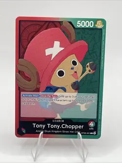 OP08-001 Tony Tony.Chopper : Leader English One Piece TCG Card : Two Legends - Image 1