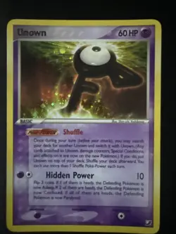 Pokemon TCG Cards Unown F F/28 Unseen Forces Secret Rare Holo * Swirl * - Image 1