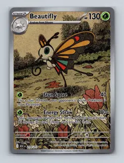 Beautifly 219 2026 Pokemon Ascended Heroes Illustration Rare Card NM+ (a) - Image 1