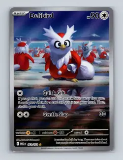 Delibird 152 2025 Pokemon Mega Evolution Illustration Rare Card NM+ (a) - Image 1