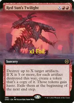 MTG Foil Borderless Phyrexia: All Will Be One ONE Red Sun's Twilight MINT - Image 1