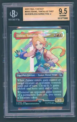 BGS 9.5 ZIDANE TANTALUS THIEF #0550 BORDERLESS SURGE FOIL 2025 MTG FINAL FANTASY - Image 1