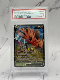 2022 Pokemon Galarian Zapdos V Astral Radiance TG19/TG30 Holo Ultra Rare PSA 9 - Image 1