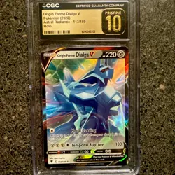 Origin Forme Dialga V Pokemon Astral Radiance 113/189 Holo CGC Pristine 10 2022 - Image 1