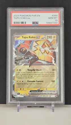 Pokemon TCG Tapu Koko EX 247/182 Paradox Rift Double Rare Graded In A PSA 10 - Image 1