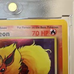 Pokemon vintage TCG Flareon 3/64 Jungle Holo Rare Unlimited Eng 1999 70HP - Image 3
