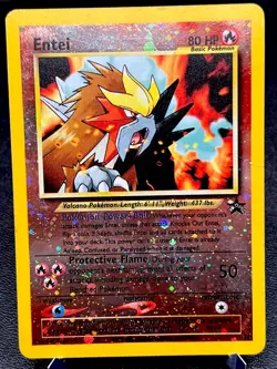 Entei 34 MP Cosmos Holo Awesome Vintage Black Star Pokemon Promo! - Image 1