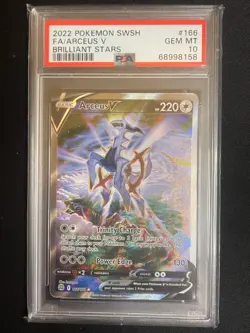 Pokemon Arceus V Pokemon Sword & Shield Brilliant Stars 166/172 PSA 10 - Image 1