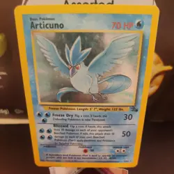 1999 Pokemon Articuno 2/62 Fossil Holo Rare WOTC Vintage MP/HP - Image 1