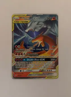 Pokemon Reshiram & Charizard GX Ultra Rare Holo 20/214 Unbroken Bonds 270 HP - Image 1