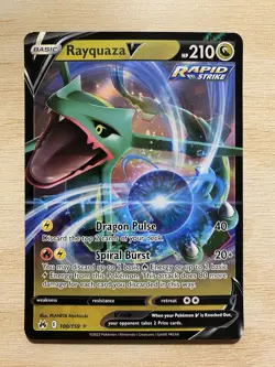 Holo Rayquaza V 110/203 Ultra Rare Evolving Skies Pokemon TCG - Image 1
