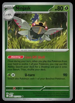 Ninjask 017/132 Uncommon Mega Evolution Pokemon Reverse Holo Near Mint - Image 1