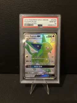 2019 POKEMON SUN & MOON HIDDEN FATES #SV60 FULL ART/ESPEON GX PSA 10 - Image 3