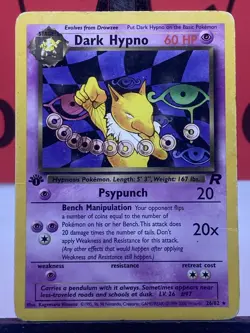 Dark Hypno 26/82 1st Edition Team Rocket Rare Pokemon Card Vintage HP - Image 3