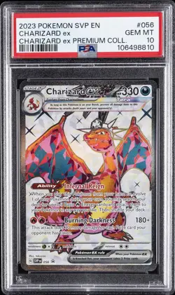 2023 POKEMON SVP EN-SV BLACK STAR PROMO #056 CHARIZARD EX PSA 10 - Image 1
