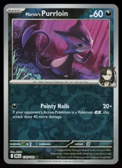 Marnie's Purrloin 130/182 Common Destined Rivals Pokemon Reverse Holo Near Mint - Image 1
