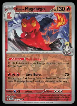 Ethan's Magcargo 036/182 Rare Destined Rivals Pokemon Reverse Holo Near Mint - Image 1