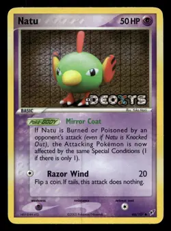 Natu 66/107 Deoxys Stamped Reverse Holo Pokemon NM - Image 1