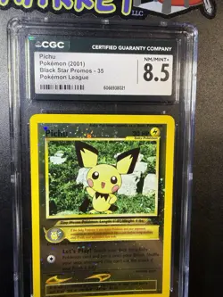 [ CGC 8.5 ] Pichu 35/53 Promo Reverse Holo WOTC Pokemon English - Image 3