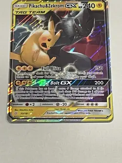 Pikachu & Zekrom GX 33/181 SM-Team Up Ultra Rare Holo Tag Team GX NM Pokemon TCG - Image 3