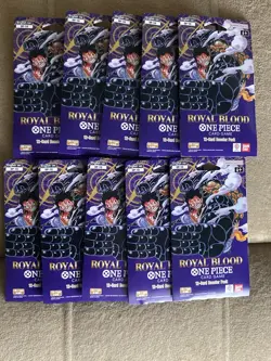 One Piece TCG OP-10 Royal Blood Sleeved Booster Pack Lot Of 10 - Image 1