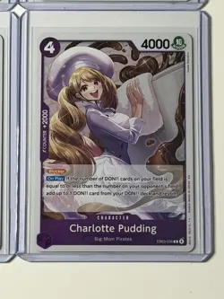 Charlotte Pudding EB03-035 One Piece Heroines Edition 4 Foil Card Play Set Lot - Image 5