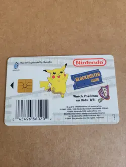 Pokemon Snap Blockbuster Video Smart Card Vintage 1999 Pikachu - Image 5
