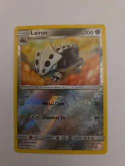 LAIRON Pokemon Card Sun Moon Crimson Invasion Reverse Holo 66/111 common 2017 - Image 1