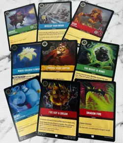 Disney Lorcana from chapter 1,2 & 3 16 Foil Card Lot No Dups - Image 1
