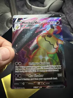 MISCUT / ERROR Pokemon Mimikyu VMAX Full Art Holo Card 069/172 English NM - Image 2