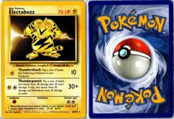 Pokemon Card - Electabuzz Base Set Unlimited 20/102 1999 Rare Heavily Played - Image 3