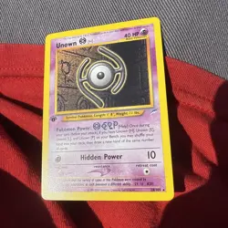 Pokemon TCG Unown H Rare Card Neo Destiny 1st Edition 28/105 Near Mint - Image 1