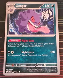 Gengar - 057/091 - Uncommon - Scarlet & Violet: Paldean Fates - Pokemon TCG - Image 1