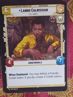 LANDO CALRISSIAN 18/264 A Lawless Time Star Wars Unlimited TCG RARE LEader Card - Image 1