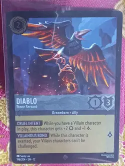 FOIL Diablo Stone Servant 196/204 Wilds Unknown Disnbey's Lorcana TCG Card game - Image 1
