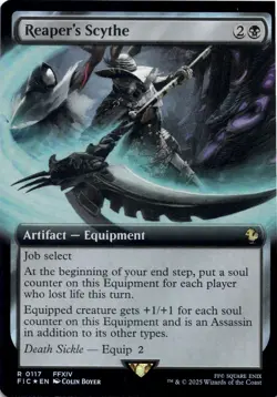 Reaper's Scythe FOIL EXTENDED ART Commander: Final Fantasy Magic MTG NM - Image 1
