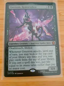MTG Gwenom, Remorseless (FOIL) 0056 Spider-Man M/NM Free UK P&P - Image 1