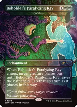 Beholder's Paralyzing Ray - Oubliette (Rainbow Foil) [SLD - 1794] - Image 1