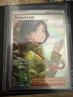 Pokemon TCG Parasol Lady Paradox Rift 255/182 Holo Special Illustration Rare - Image 1
